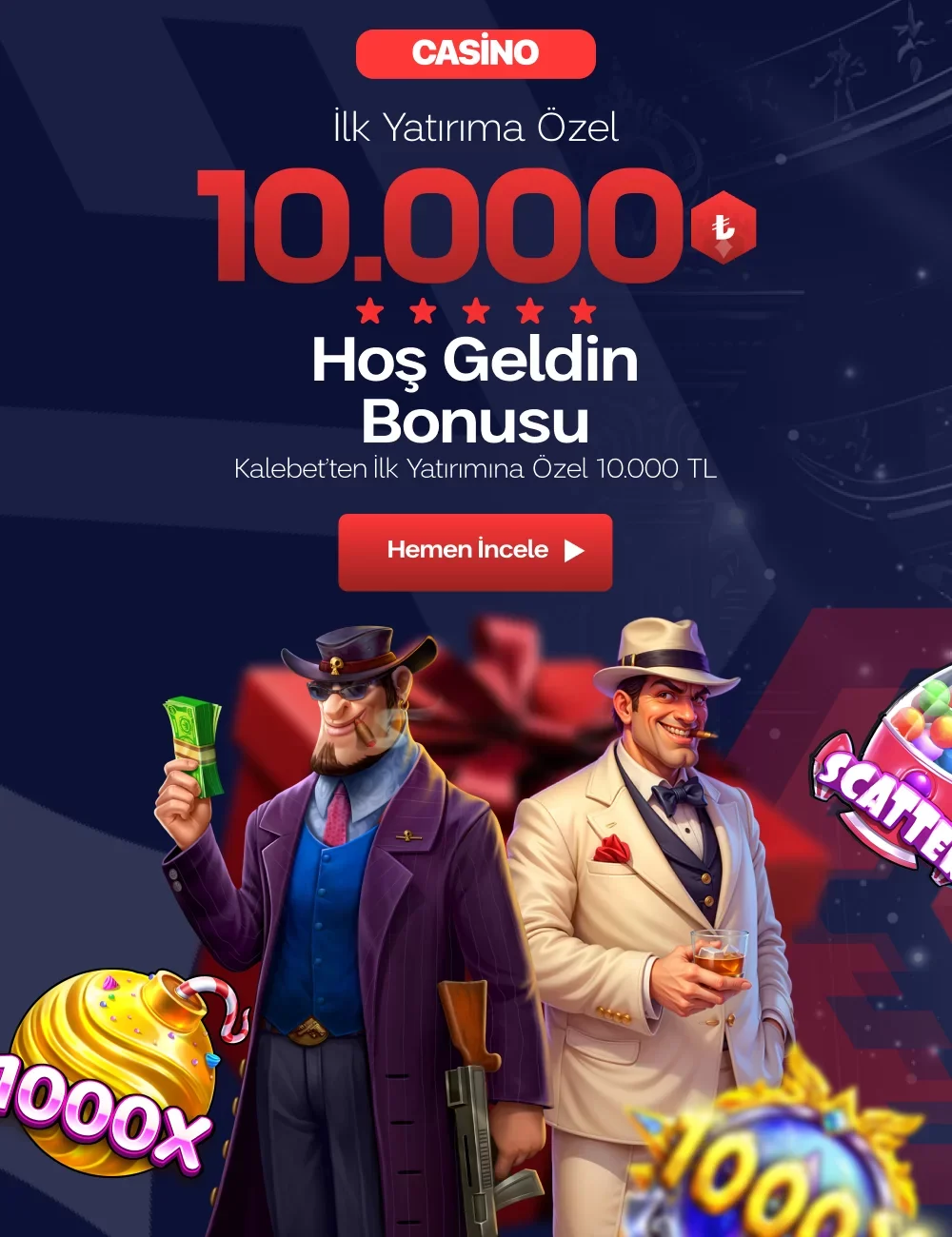 %100 Casino Hoşgeldin Bonusu
