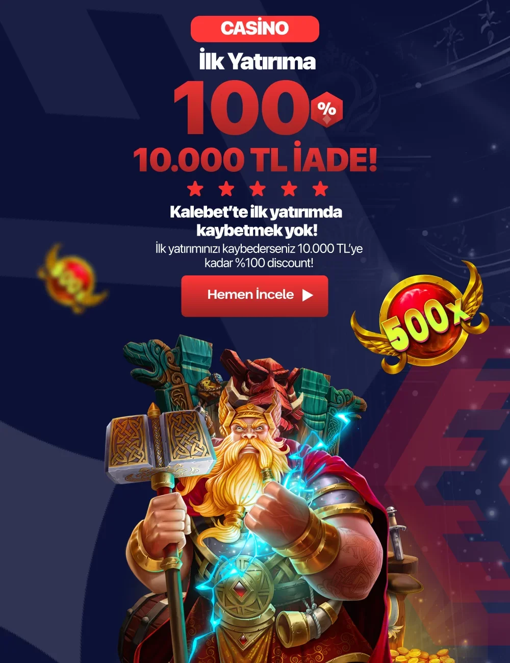%100 İadeli Casino Bonusu