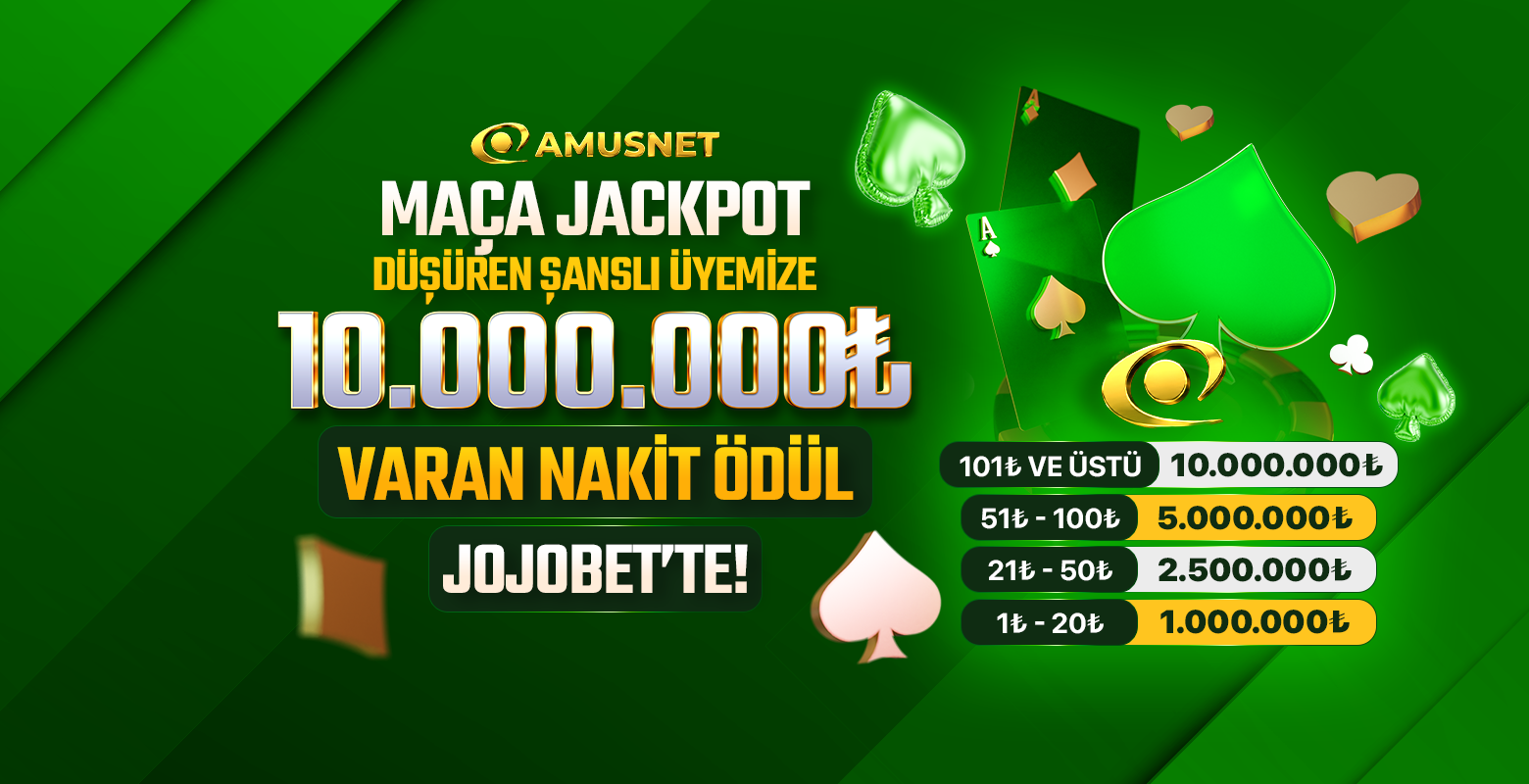Amusnet slotlarında Maça Jackpot düşüren şanslı üyelerimize 10.