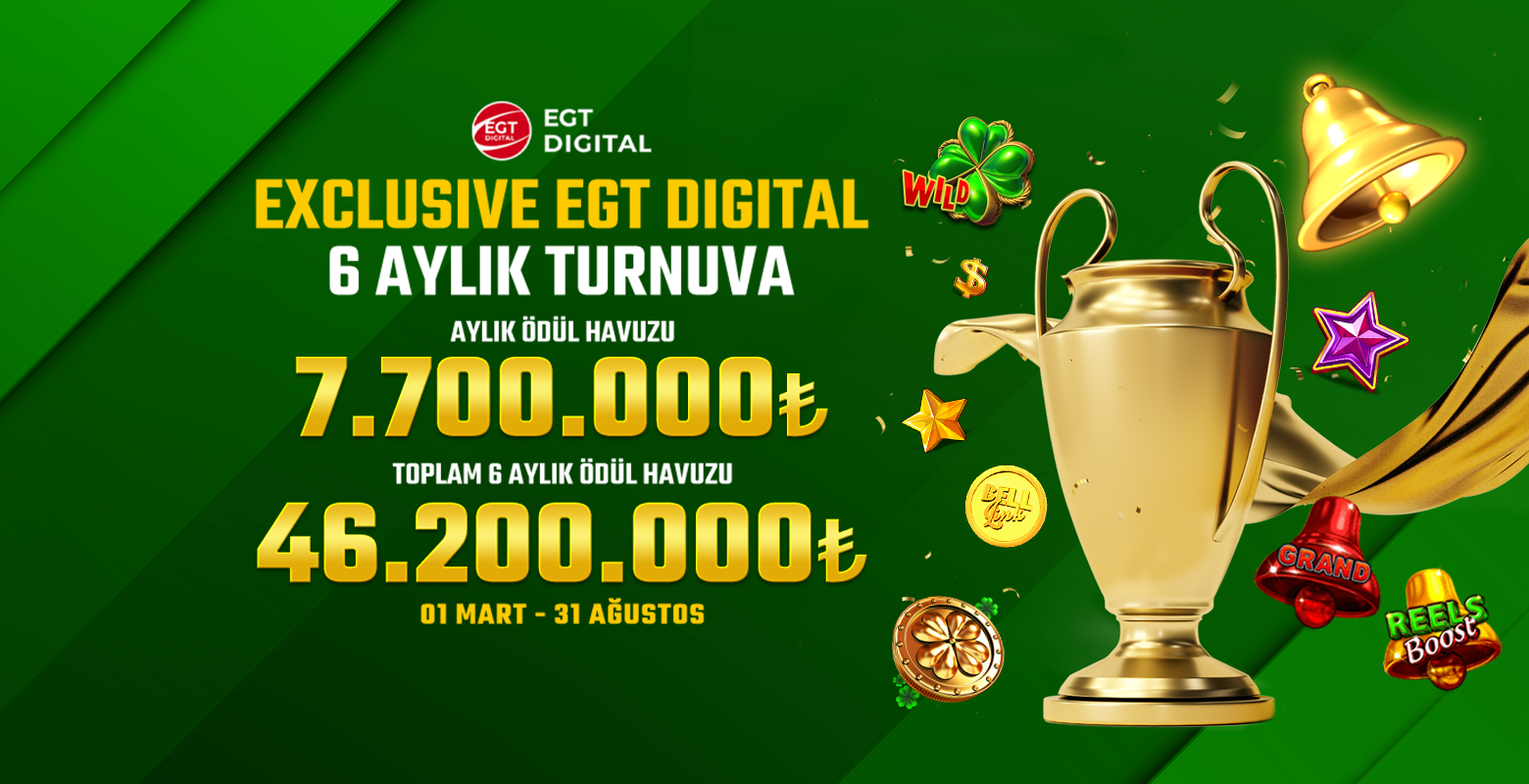 EGT Digital sağlayıcısının tüm oyunlarında toplam 46.