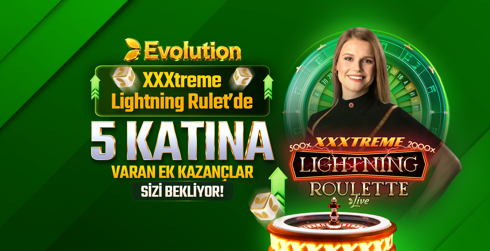 Lightning Rulet XXXtreme’de 5 katına varan ek kazanç ödülü