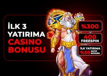 İLK 3 YATIRIM AVANTAJI %300 CASİNO BONUSU + 400 FREESPIN