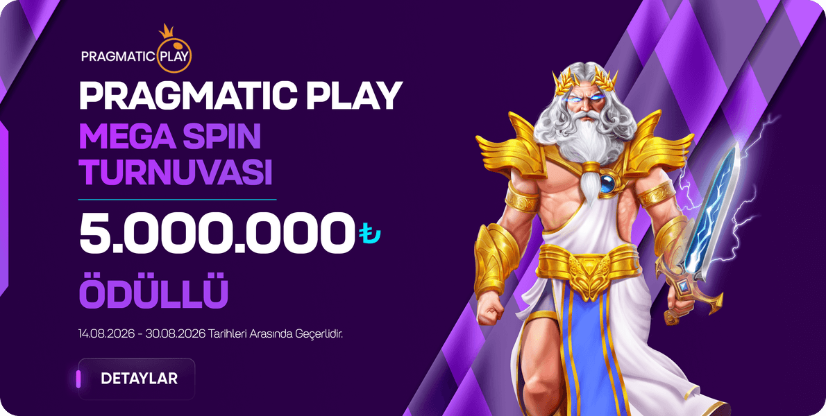 Pragmatic Play 5.000.000₺ Ödüllü Megaspin Turnuvası